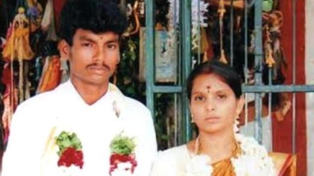 Shankar, a Dalit man, who married Kausalya, a high-caste Hindu, was hacked to death by hired killers in Tirupur, Tamil Nadu in 2016.(File photo)