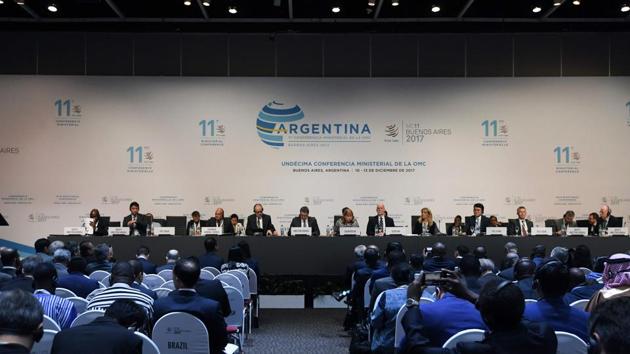 A view of the plenary meeting of the 11th Ministerial Conference of the World Trade Organization in Buenos Aires, Argentina, on December 11, 2017. (AFP Photo) A view of the plenary meeting of the 11th Ministerial Conference of the World Trade Organization in Buenos Aires, Argentina, on December 11, 2017. (AFP Photo)