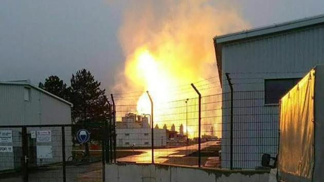 An explosion rocked Austria's main gas pipeline hub at Baumgarten, Eastern Vienna, on Tuesday.(AFP)