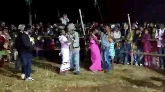 Jharkhand Mukti Morcha’s Littipara legislator had organised a kissing contest at his native village Dumaria. (HT Photo) Jharkhand Mukti Morcha’s Littipara legislator had organised a kissing contest at his native village Dumaria. (HT Photo)