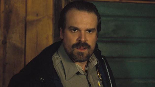 This image released by Netflix shows David Harbour in a scene from Stranger Things. (AP) This image released by Netflix shows David Harbour in a scene from Stranger Things. (AP)