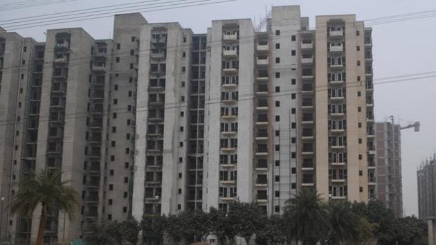 The under-construction project of Unitech Vistas in Gurgaon. (HT) The under-construction project of Unitech Vistas in Gurgaon. (HT)
