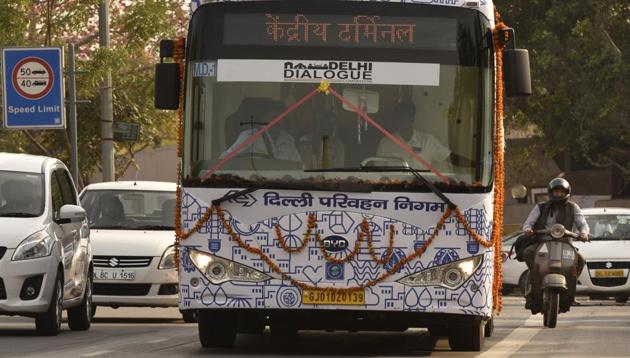 The Delhi government had launched an electric bus in 2016 on a pilot basis for six months. (HT FILE) The Delhi government had launched an electric bus in 2016 on a pilot basis for six months. (HT FILE)