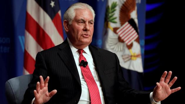 US secretary of state Rex Tillerson participates in a panel discussion after his remarks on US-European Relations at the Wilson Center in Washington, DC on November 28. (REUTERS) US secretary of state Rex Tillerson participates in a panel discussion after his remarks on US-European Relations at the Wilson Center in Washington, DC on November 28. (REUTERS)