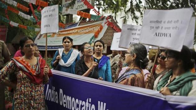 An activist of All India Democratic Women's Association (AIDWA) speaks during a protest against the rape and murder of a Dalit woman in Kerala in New Delhi on May 4, 2016. (AP file photo) An activist of All India Democratic Women's Association (AIDWA) speaks during a protest against the rape and murder of a Dalit woman in Kerala in New Delhi on May 4, 2016. (AP file photo)