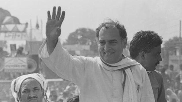 Rajiv Gandhi during the Sadbhavana Yatra in 1980. (HT File Photo) Rajiv Gandhi during the Sadbhavana Yatra in 1980. (HT File Photo)