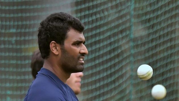 Thisara Perera and the Sri Lankan team practised hard on the eve of the second ODI in Mohali against India. (PTI) Thisara Perera and the Sri Lankan team practised hard on the eve of the second ODI in Mohali against India. (PTI)