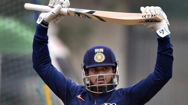 Indian cricket team's Shreyas Iyer during practice on Tuesday. (PTI) Indian cricket team's Shreyas Iyer during practice on Tuesday. (PTI)