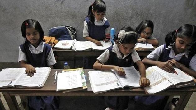 The Praja report also pointed out that the dropout rate has fallen by more than 50% over the past one year.(HT File Photo)