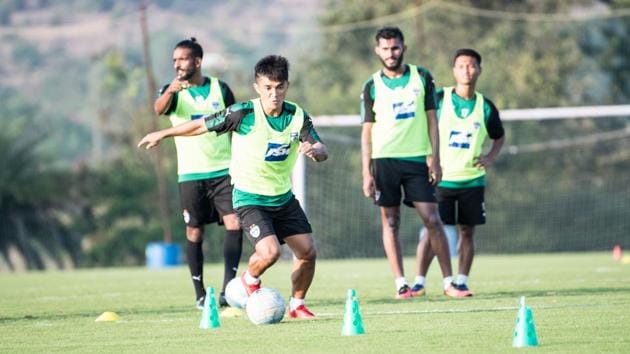Bengaluru FC during a practice session ahead of their Indian Super League encounter against FC Pune City. (BFC) Bengaluru FC during a practice session ahead of their Indian Super League encounter against FC Pune City. (BFC)