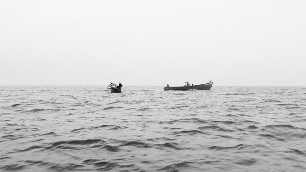 “We rely on traditional knowledge,” says the unflappable Rekha, who believes Kadalamma, the sea goddess who is worshipped by many fisherfolk in this part of Kerala, will save them. (Vivek R Nair / HT Photo) 