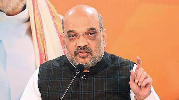 BJP president Amit Shah addresses a press conference in Ahmedabad on Tuesday. (PTI Photo) BJP president Amit Shah addresses a press conference in Ahmedabad on Tuesday. (PTI Photo)