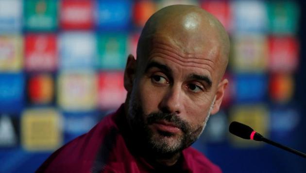 Manchester City manager Pep Guardiola wants to strengthen his defence in January.(Action Images via Reuters)