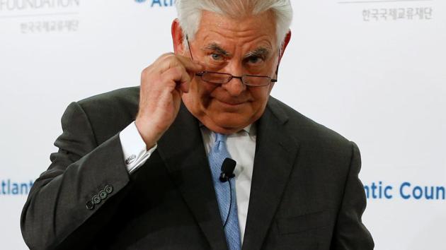 US secretary of state Rex Tillerson speaks during a forum in Washington, DC. (Reuters Photo) US secretary of state Rex Tillerson speaks during a forum in Washington, DC. (Reuters Photo)