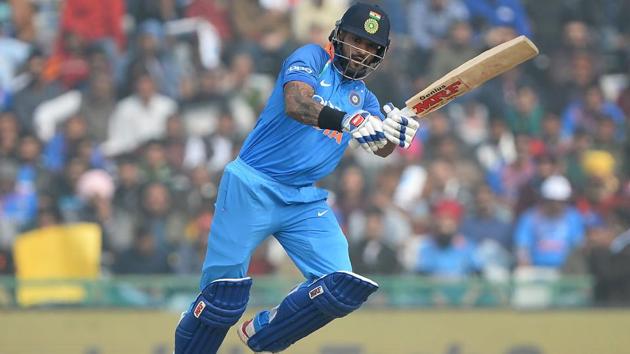 Shikhar Dhawan in action during the second ODI between India and Sri Lanka in Mohali.(AFP) Shikhar Dhawan in action during the second ODI between India and Sri Lanka in Mohali.(AFP)