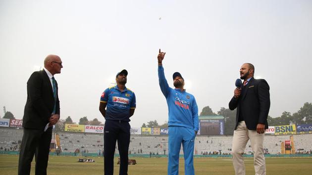 Sri Lanka won the toss and chose to bowl under overcast conditions. (BCCI) Sri Lanka won the toss and chose to bowl under overcast conditions. (BCCI)