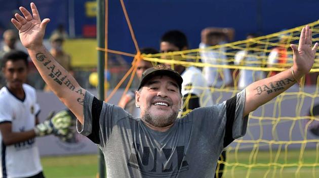 This is Maradona’s second visit to West Bengal. (PTI)