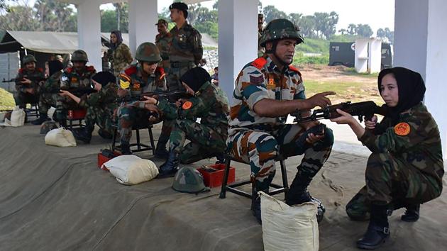Though skill enhancement trainings have been held in the past in other areas, this is the first time Afghan women officers are here for military training. The two Indian Army women officers, Major Sanjana and Captain Samriti who are co-ordinating the exercise, favoured Indian women in combat roles. “Yes, I (will) definitely give a big yes...we should be given a fair opportunity in combat...all of us feel we could be in the forefront,” Major Sanjana said. (AFP) Though skill enhancement trainings have been held in the past in other areas, this is the first time Afghan women officers are here for military training. The two Indian Army women officers, Major Sanjana and Captain Samriti who are co-ordinating the exercise, favoured Indian women in combat roles. “Yes, I (will) definitely give a big yes...we should be given a fair opportunity in combat...all of us feel we could be in the forefront,” Major Sanjana said. (AFP)