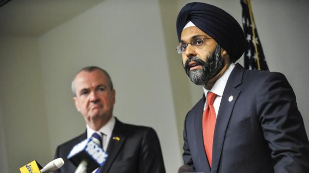 Bergen County Prosecutor Gurbir Grewal addresses the press after governor-elect Phil Murphy nominated him for attorney general on Tuesday. (AP) Bergen County Prosecutor Gurbir Grewal addresses the press after governor-elect Phil Murphy nominated him for attorney general on Tuesday. (AP)