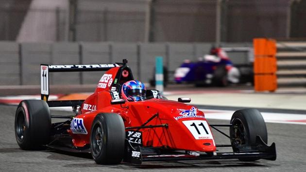 Felipe Drugovich was fastest in all three sessions of the MRF Challenge Abu Dhabi round at the Yas Marina circuit on Thursday -- topping the two free practice rounds as well as qualifying for Race 1. (HT Photo) Felipe Drugovich was fastest in all three sessions of the MRF Challenge Abu Dhabi round at the Yas Marina circuit on Thursday -- topping the two free practice rounds as well as qualifying for Race 1. (HT Photo)