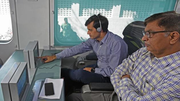 The coach, from the high-premium Anubhuti range is aimed at the fast-growing section of affluent passengers, targeting them with sophisticated amenities similar. “Anubhuti coaches with aircraft-like facilities will be inducted into our services very soon, may be from the beginning of New Year as and when the Railway Board takes the final decision on the fare structure,” WR Chief PRO Ravinder Bhakar (L) said. (Satyabrata Tripathy / HT Photo)