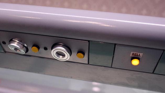 The seats have personalised reading lights and a bell to summon the attendant. Other prominent features include designer bio-toilets, diffused lighting, better ergonomics and ‘Divyang’ friendly braille-integrated seat stickers. (Satyabrata Tripathy / HT Photo)