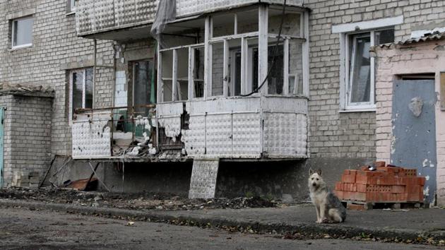 A glistening air hub of steel and glass, specially built for the UEFA Euro 2012 of which Donetsk was a venue-- the local airport was levelled to the ground and many of the buildings in Oktyabrsky like this abandoned apartment block shared collateral damage. (Alexander Ermochenko / REUTERS) A glistening air hub of steel and glass, specially built for the UEFA Euro 2012 of which Donetsk was a venue-- the local airport was levelled to the ground and many of the buildings in Oktyabrsky like this abandoned apartment block shared collateral damage. (Alexander Ermochenko / REUTERS)