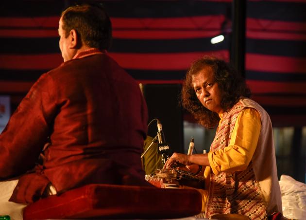 Shri Debashish Bhattacharya plays the Chaturangi (slide guitar) on the first day of Sawai Gandharva Bhimsen Mahotsav on Wednesday. (Sanket Wankhade/HT PHOTO) Shri Debashish Bhattacharya plays the Chaturangi (slide guitar) on the first day of Sawai Gandharva Bhimsen Mahotsav on Wednesday. (Sanket Wankhade/HT PHOTO)