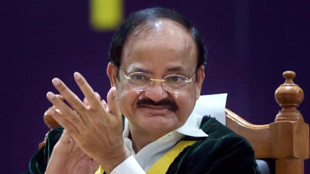 Vice-President Venkaiah Naidu at a convocation at SRM University, near Chennai, Tamil Nadu (File) (PTI) Vice-President Venkaiah Naidu at a convocation at SRM University, near Chennai, Tamil Nadu (File) (PTI)