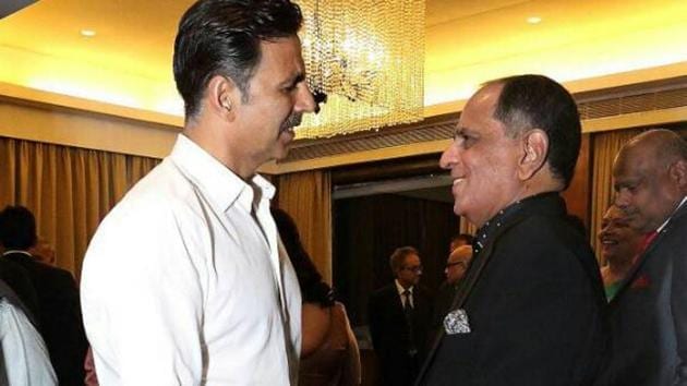 Actor Akshay Kumar and Pahlaj Nihalani at the screening of Toilet: Ek Prem Katha. (Twitter) Actor Akshay Kumar and Pahlaj Nihalani at the screening of Toilet: Ek Prem Katha. (Twitter)