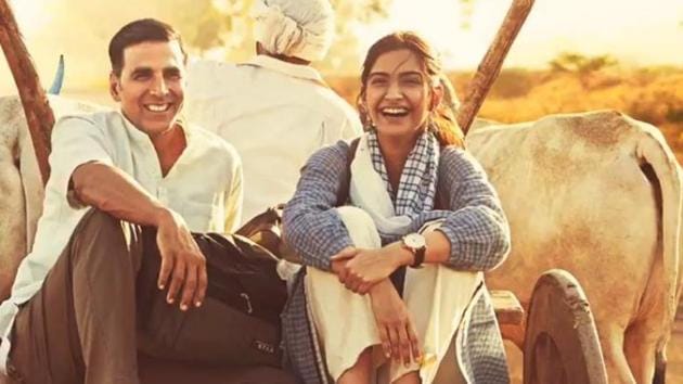 Akshay Kumar and Sonam Kapoor on the poster of PadMan. Akshay Kumar and Sonam Kapoor on the poster of PadMan.