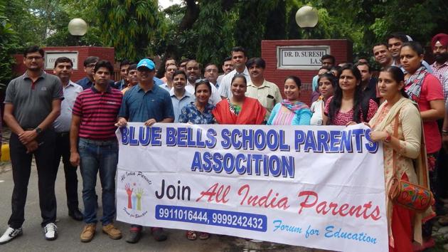 The ruling has upset parents who have been protesting against the ‘arbitrary’ hike for the last 10 months. (HT Photo) The ruling has upset parents who have been protesting against the ‘arbitrary’ hike for the last 10 months. (HT Photo)