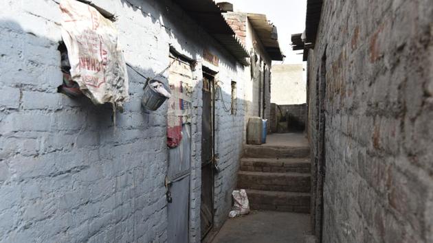 The house of the six-year-old girl who was murdered in Ghazipur in New Delhi.(Mohd Zakir/HT Photo)