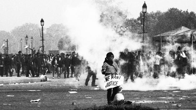 “Many were heartlessly beaten by the police forces. Our only fault was that we stood in solidarity with that unknown citizen who was brutally gang raped and left to die.” (Chandan Gomes)