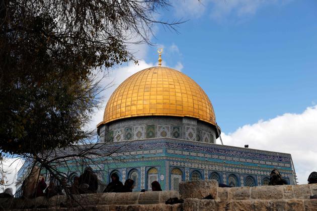 The Dome of the Rock at the Al-Aqsa mosque compound in Jerusalem's Old City.(AFP)