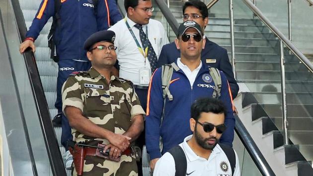 Indian cricket team captain Rohit Sharma along with teammates arrive in Vizag on Thursday to play the third and last ODI against Sri Lanka. (PTI) Indian cricket team captain Rohit Sharma along with teammates arrive in Vizag on Thursday to play the third and last ODI against Sri Lanka. (PTI)