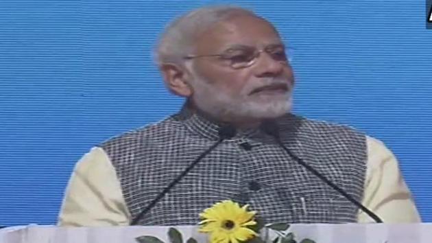 PM Modi addressed a public meeting in Mizoram during his first visit to the state since assuming office. (ANI Photo) PM Modi addressed a public meeting in Mizoram during his first visit to the state since assuming office. (ANI Photo)