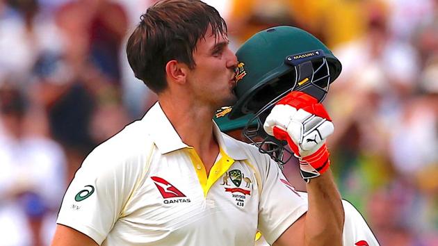Mitchell Marsh celebrates after reaching his century against England during the third Ashes Test in Perth. (REUTERS) Mitchell Marsh celebrates after reaching his century against England during the third Ashes Test in Perth. (REUTERS)