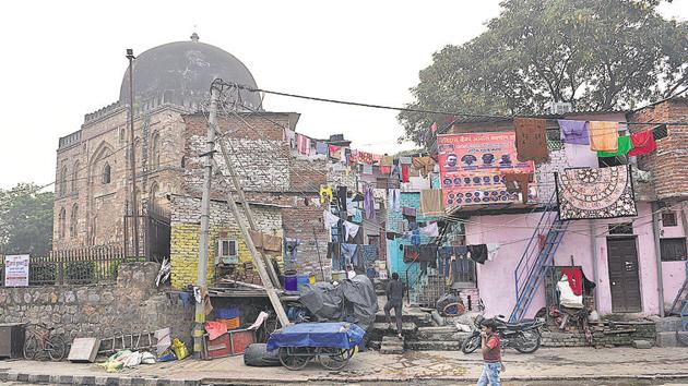 Ravidas Camp at R K Puram Sector 3. (Vipin Kumar/HT PHOTO) Ravidas Camp at R K Puram Sector 3. (Vipin Kumar/HT PHOTO)