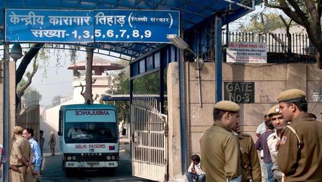 Policemen stand guard near the main entrance of Tihar Jail in New Delhi. (AFP File Photo) Policemen stand guard near the main entrance of Tihar Jail in New Delhi. (AFP File Photo)