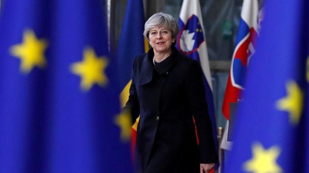 Britain's Prime Minister Theresa May at the European Union summit in Brussels, Belgium. (REUTERS) Britain's Prime Minister Theresa May at the European Union summit in Brussels, Belgium. (REUTERS)