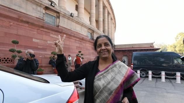 “Undoubtedly, a major victory. The kind of work that party workers have done right from booth workers level till the PM’s level, everybody put their best foot forward and both Gujarat and Himachal Pradesh have recognised the good work going on in the name of development,” said BJP leader and Union minister Nirmala Sitharaman. (Avind Yadav / HT Photo)