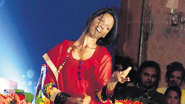 Laxmi, 28, gifts new clothes to other acid attack survivors residing in rural areas to help build their confidence. (HT Photo) Laxmi, 28, gifts new clothes to other acid attack survivors residing in rural areas to help build their confidence. (HT Photo)