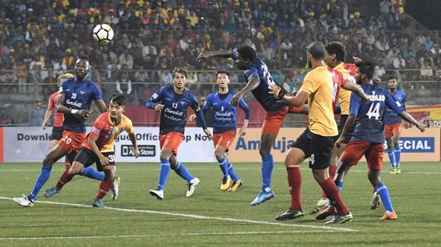 Churchill Brothers (in blue) lost their previous game vs East Bengal 1-0 and are yet to register a win in four I-League games so far this season, something they will look to change when they face Chennai City FC at Tilak Maidan on Tuesday. (AIFF) Churchill Brothers (in blue) lost their previous game vs East Bengal 1-0 and are yet to register a win in four I-League games so far this season, something they will look to change when they face Chennai City FC at Tilak Maidan on Tuesday. (AIFF)