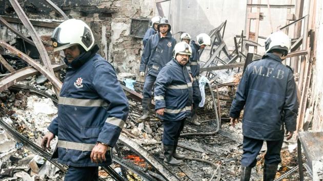 Fire tore through a sweet shop in the Indian city of Mumbai before dawn Monday, sparking a building collapse which killed 12 sleeping workers, authorities said. Four others were injured but some saved their lives by scrambling out seconds before the collapse. (Satyabrata Tripathy / HT Photo) Fire tore through a sweet shop in the Indian city of Mumbai before dawn Monday, sparking a building collapse which killed 12 sleeping workers, authorities said. Four others were injured but some saved their lives by scrambling out seconds before the collapse. (Satyabrata Tripathy / HT Photo)