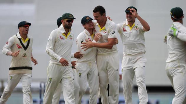 Hazlewood continued to bag wickets as the noose tightened around England’s neck. (AFP)