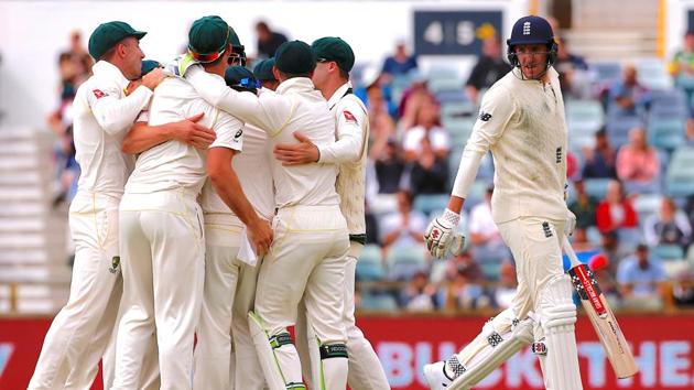 Australia thrashed England by an innings and 41 runs in the third Test in Perth to reclaim the Ashes with two matches to spare and condemn Joe Root’s team to a period of gloomy introspection. (REUTERS) Australia thrashed England by an innings and 41 runs in the third Test in Perth to reclaim the Ashes with two matches to spare and condemn Joe Root’s team to a period of gloomy introspection. (REUTERS)