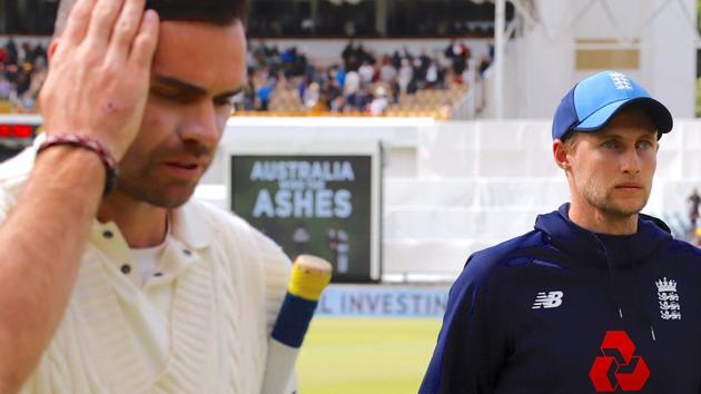 England cricket team captain Joe Root and teammate James Anderson walk out of the ground after losing the third Ashes Test against Australia cricket team in Perth on Monday. (REUTERS) England cricket team captain Joe Root and teammate James Anderson walk out of the ground after losing the third Ashes Test against Australia cricket team in Perth on Monday. (REUTERS)