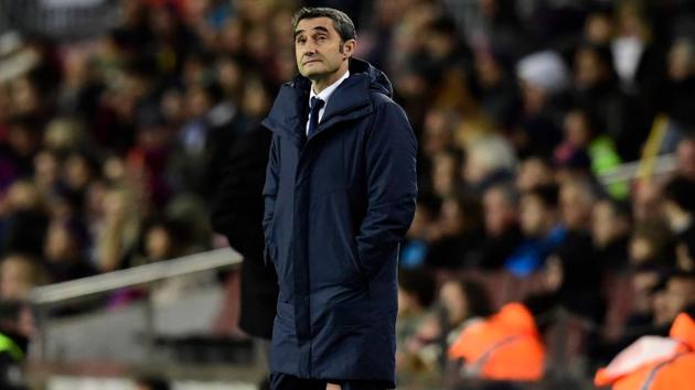 Barcelona manager Ernesto Valverde bemoaned the fact that La Liga doesn’t employ technology such as VAR after Luis Suarez was denied a certain goal during their thrashing of Deportivo La Coruna. (AFP)