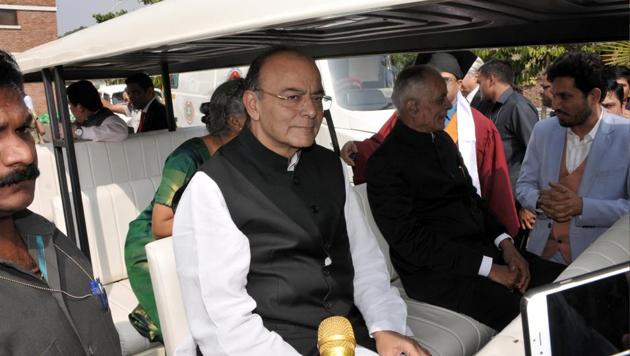 Union finance minister Arun Jaitley was present at the 14th convocation ceremony at the Symbiosis International (Deemed University), Lavale on Sunday in Pune. (HT PHOTO) Union finance minister Arun Jaitley was present at the 14th convocation ceremony at the Symbiosis International (Deemed University), Lavale on Sunday in Pune. (HT PHOTO)